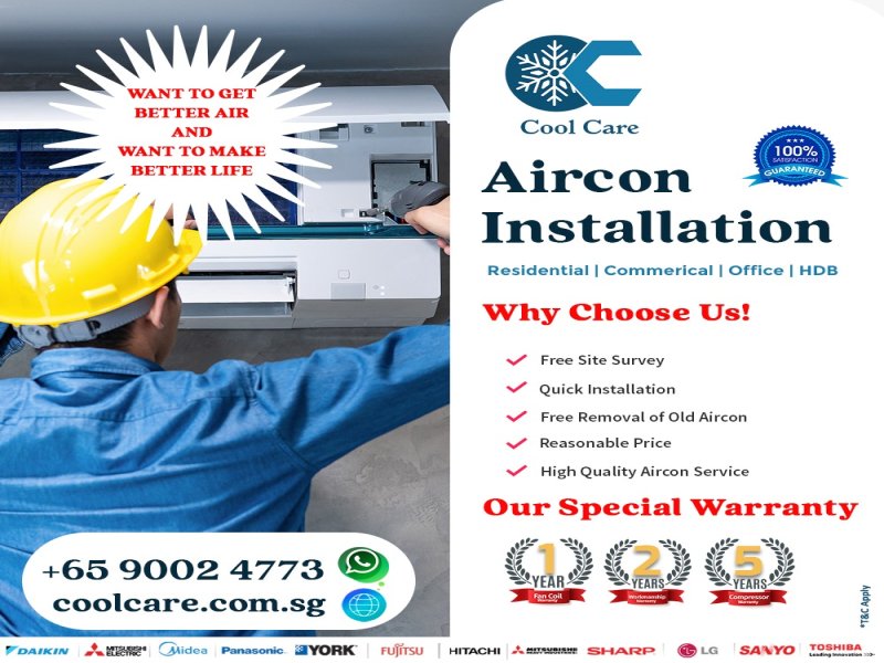 AIRCON INSTALLATION IN SINGAPORE - COOL CARE